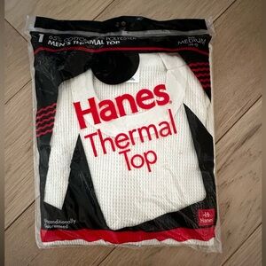 Dead stock Vintage Hanes thermal waffle shirt size medium